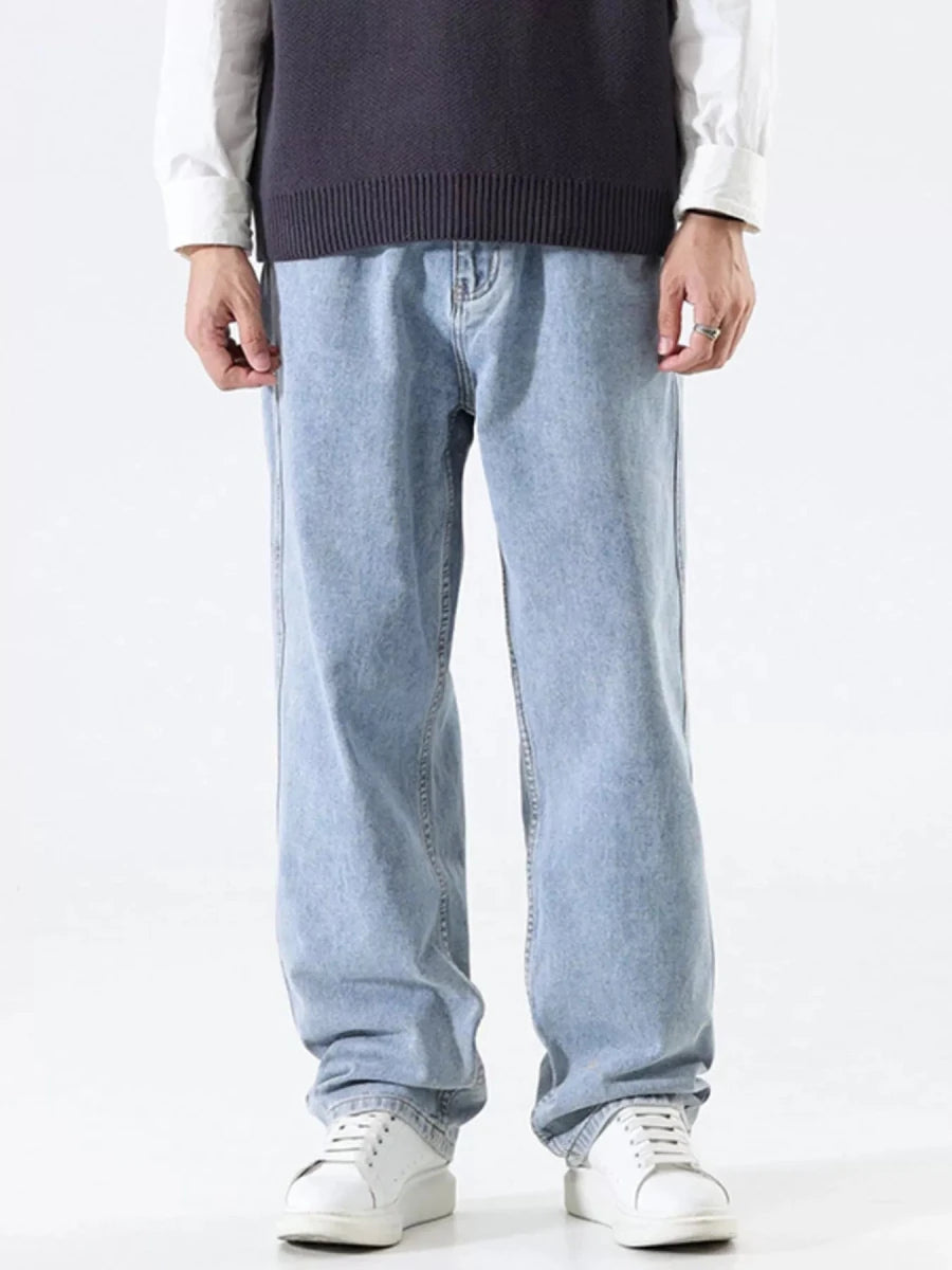 Prime Look Men's Relaxed Fit Wide Leg Jeans - WowStore.live