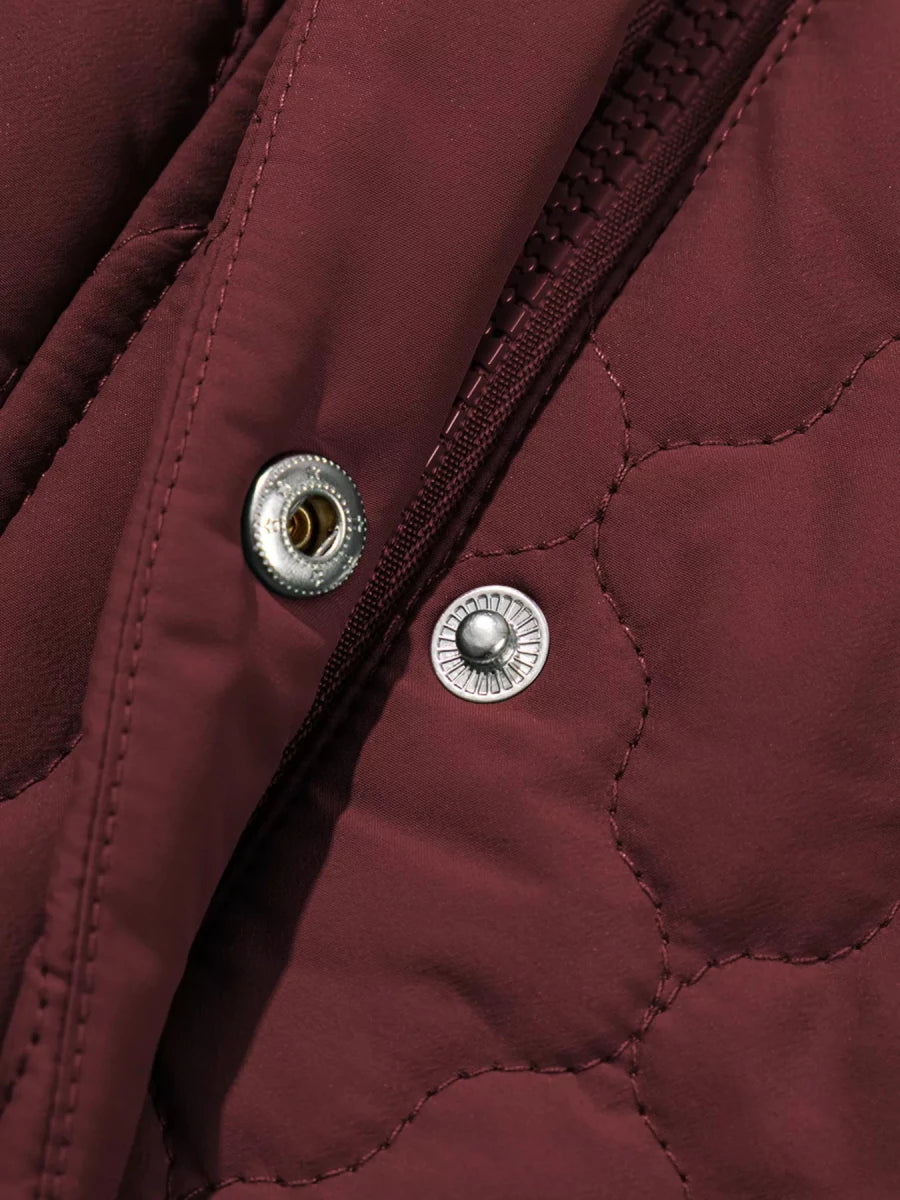 Quilted Snap Down Zip Up Vest Coat - Wow Store