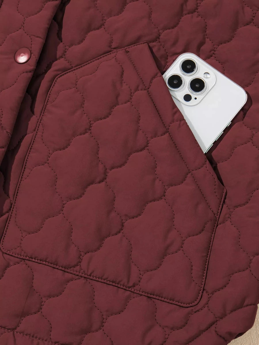 Quilted Snap Down Zip Up Vest Coat - Wow Store