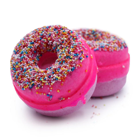 Raspberry Bath Bomb Donuts - Fruity Scented Bath Fizzers | wowstore.live - Wow Store