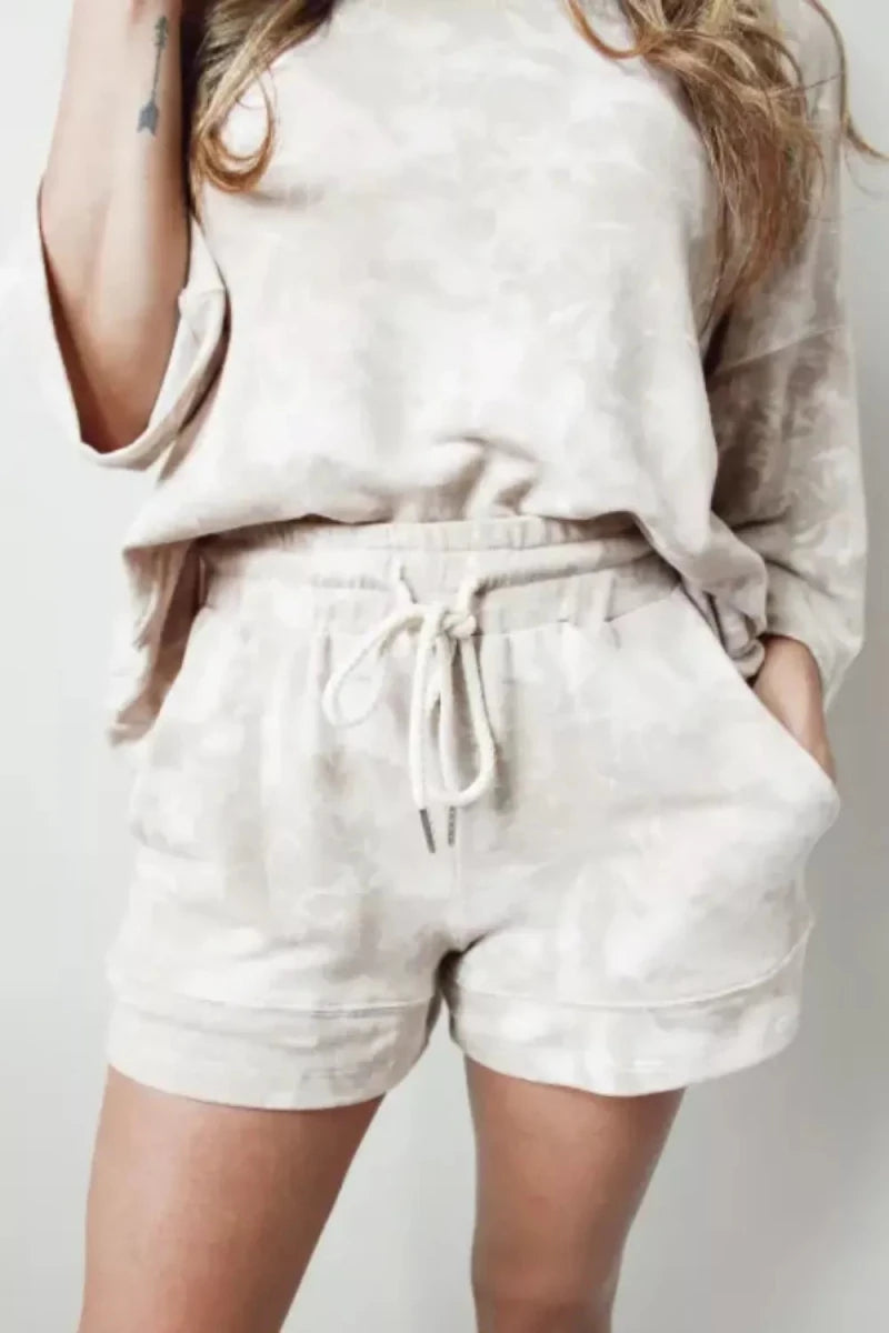 Relaxed Fit Tie - Dye Top and Shorts Set - Wow Store