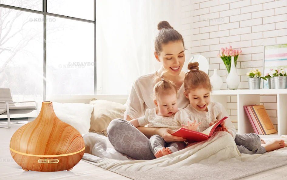 Remote Control Wood Grain Aromatherapy Lamp & Ultrasonic Diffuser | wowstore.live - Wow Store