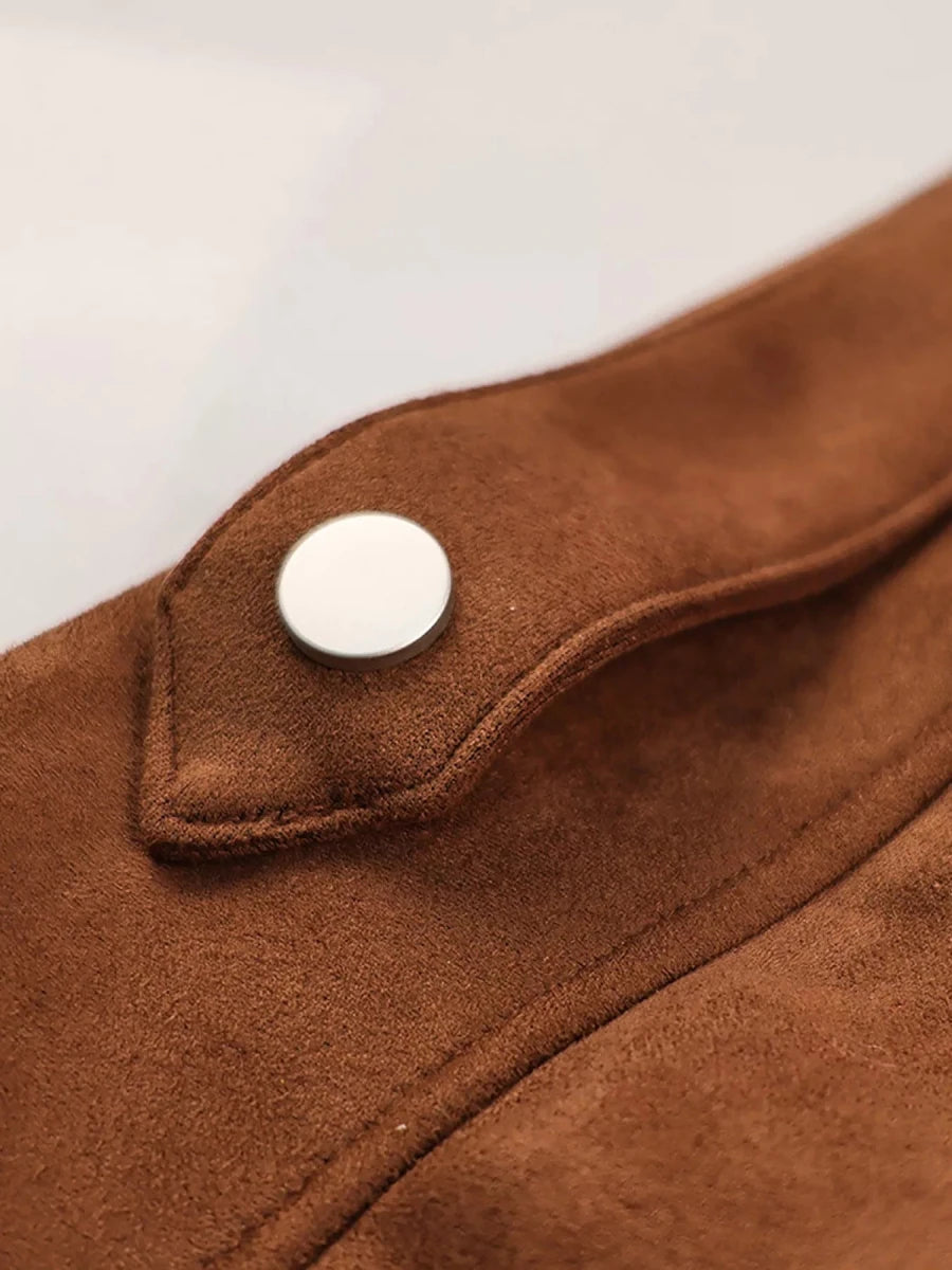 Renee Zip Up Dropped Shoulder Moto Jacket - WowStore.live