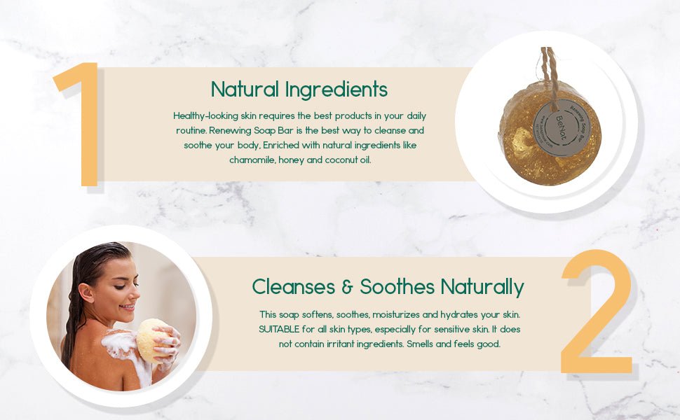 Renewing Soap Bar. Chamomile, Honey, and Coconut Oil. - WowStore.live