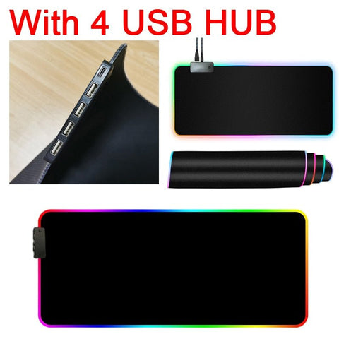 RGB Mouse Pad with Cable - Wow Store