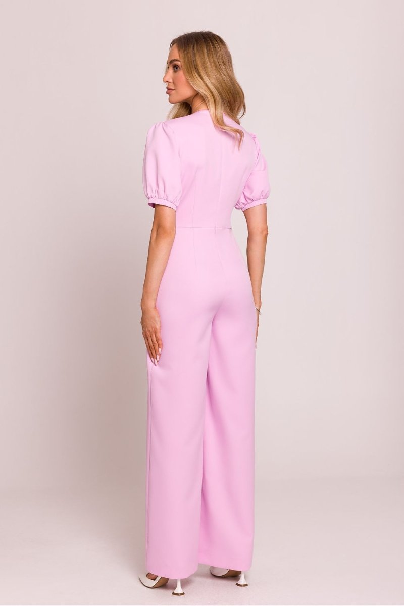 Romantic V - Neck Pleated Jumpsuit 209239 - Moe | Wow Store - Wow Store