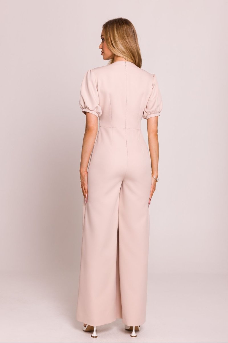 Romantic V - Neck Pleated Jumpsuit 209239 - Moe | Wow Store - Wow Store