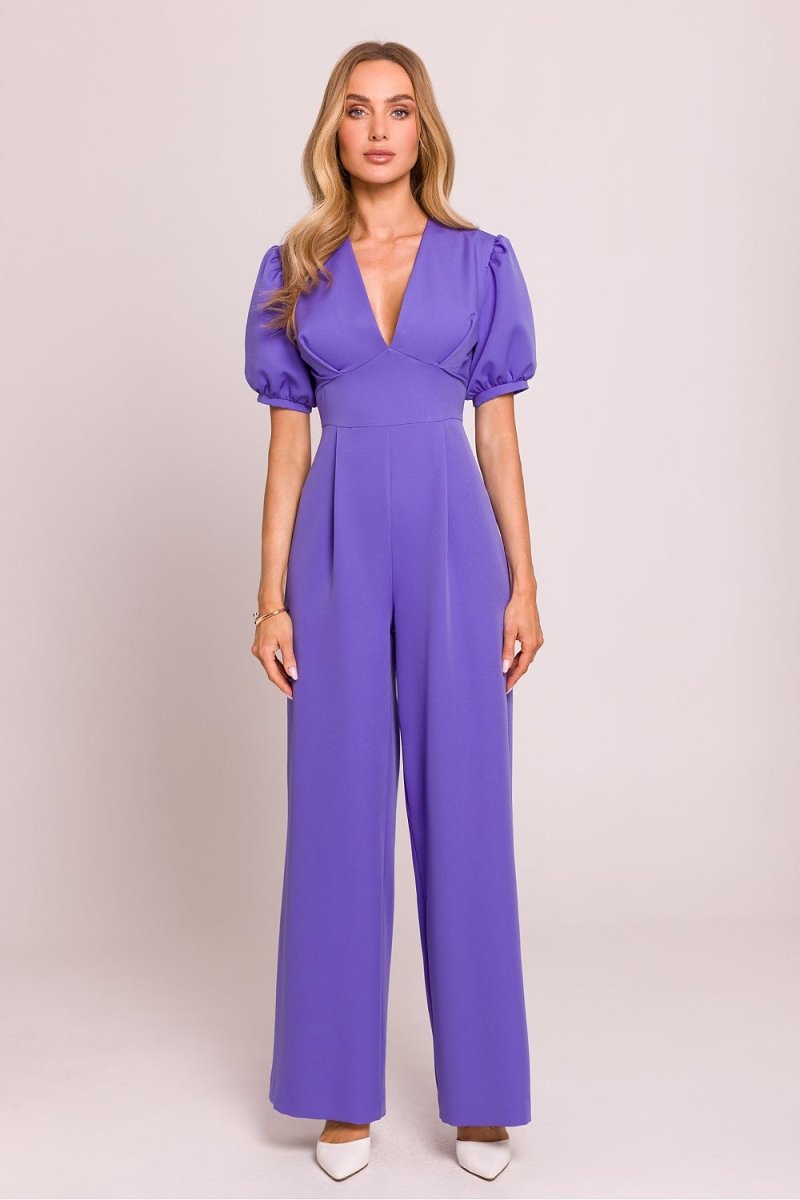 Romantic V - Neck Pleated Jumpsuit 209239 - Moe | Wow Store - Wow Store