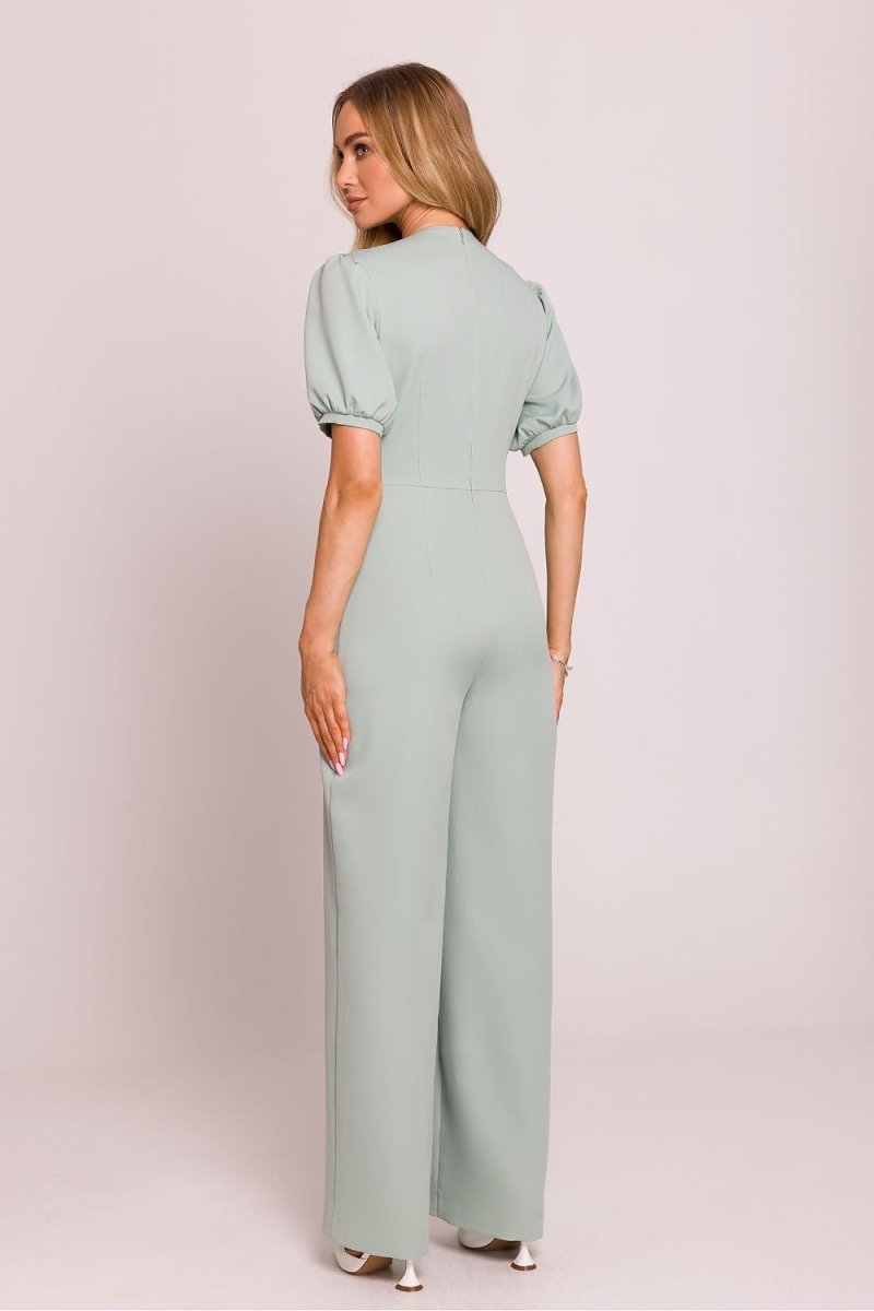 Romantic V - Neck Pleated Jumpsuit 209239 - Moe | Wow Store - Wow Store