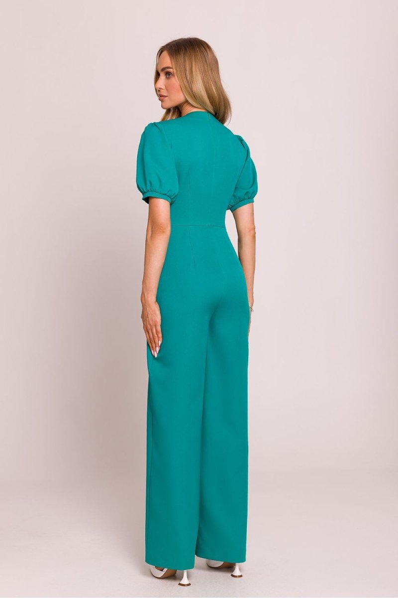 Romantic V - Neck Pleated Jumpsuit 209239 - Moe | Wow Store - Wow Store