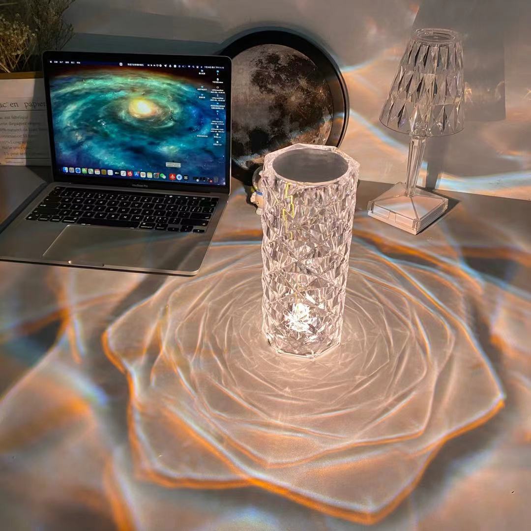 Rose Light And Shadow Projector Romantic Crystal Atmosphere Lamp - Wow Store