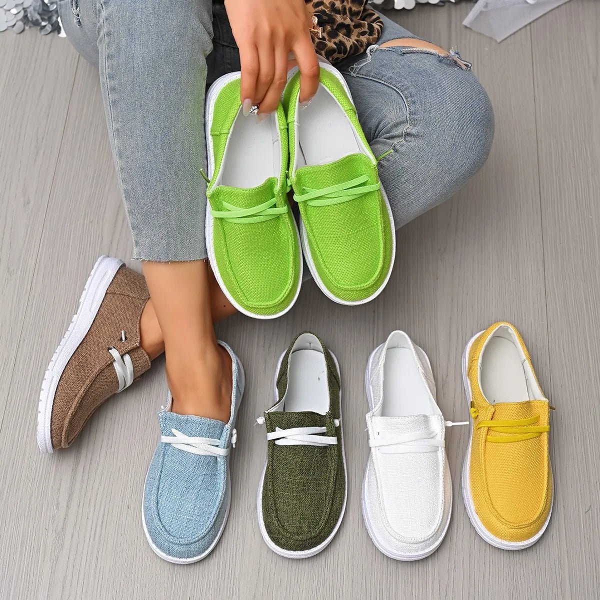 Round Toe Canvas Slip - Ons - Wow Store