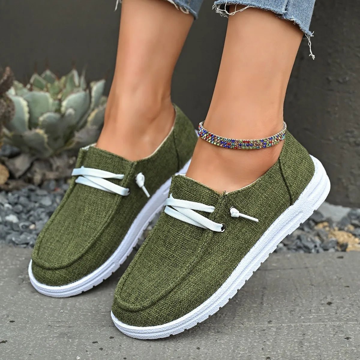 Round Toe Canvas Slip - Ons - Wow Store