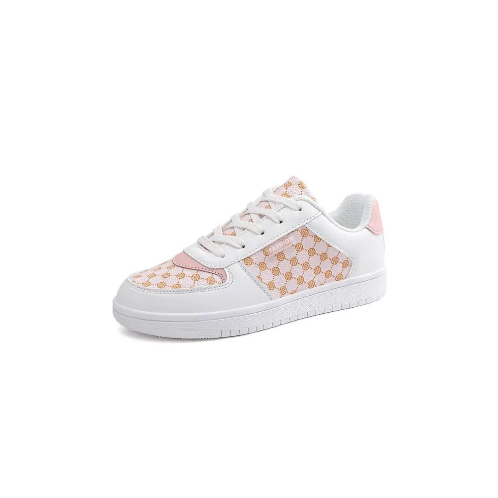 Round toe flats sneakers on white background, lightweight women's canvas shoes with breathable fabric and round toe design