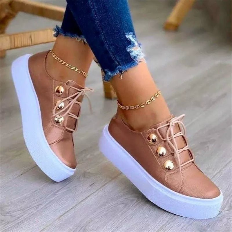 Round Toe Platform Sneakers - Wow Store