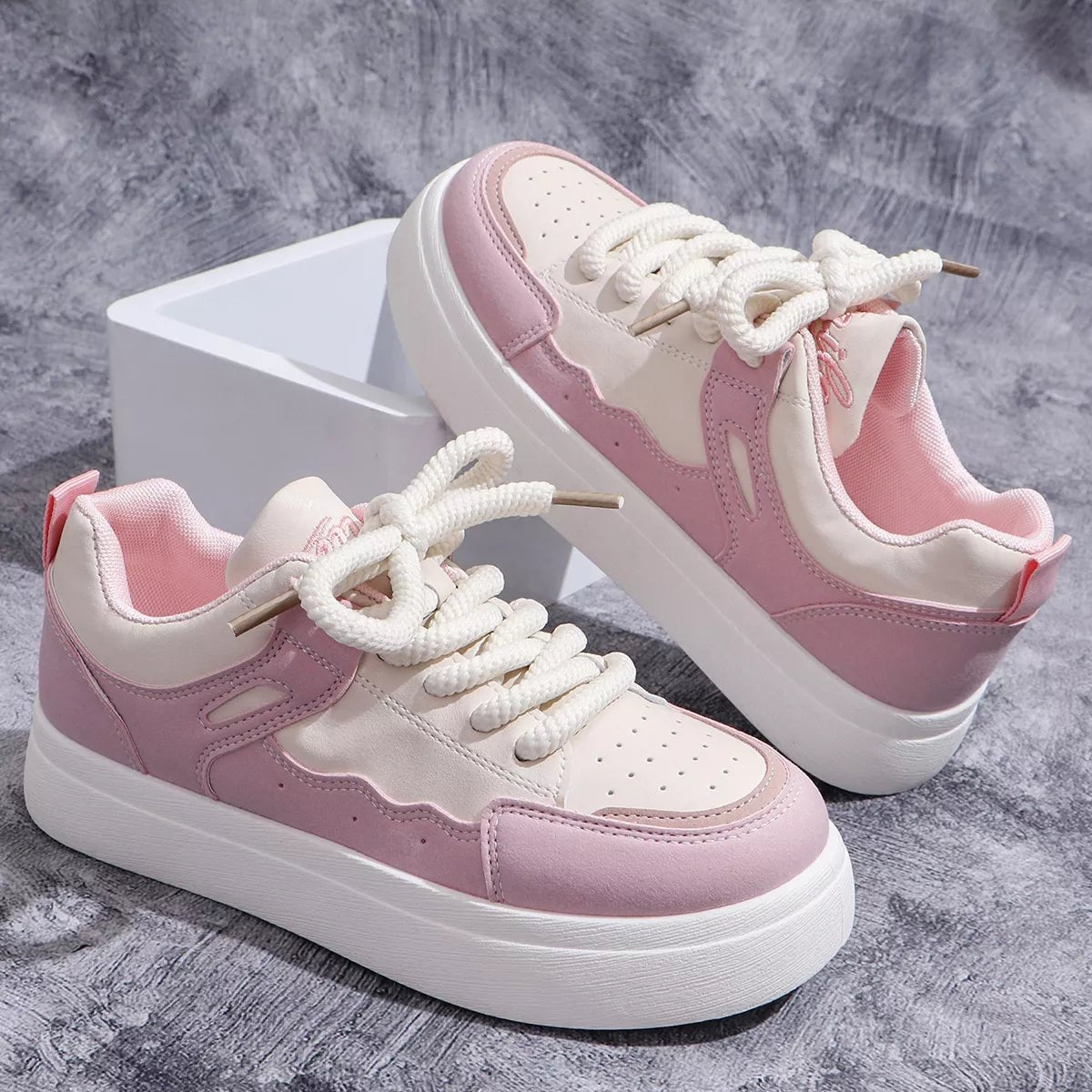 Round Toe Platform Sneakers - Wow Store