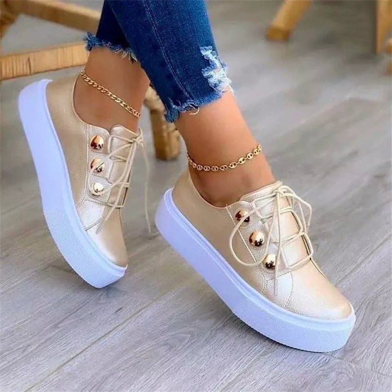 Round Toe Platform Sneakers - Wow Store