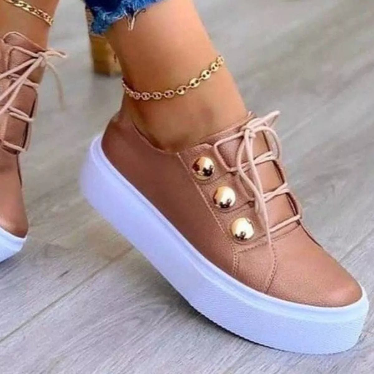 Round Toe Platform Sneakers - Wow Store