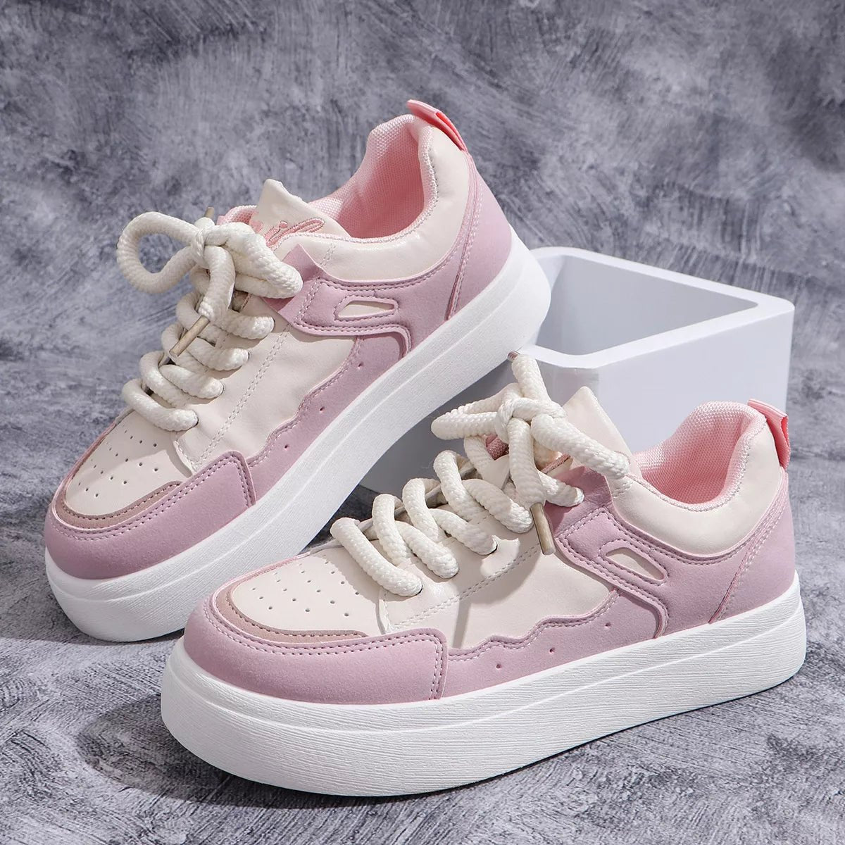 Round Toe Platform Sneakers - Wow Store