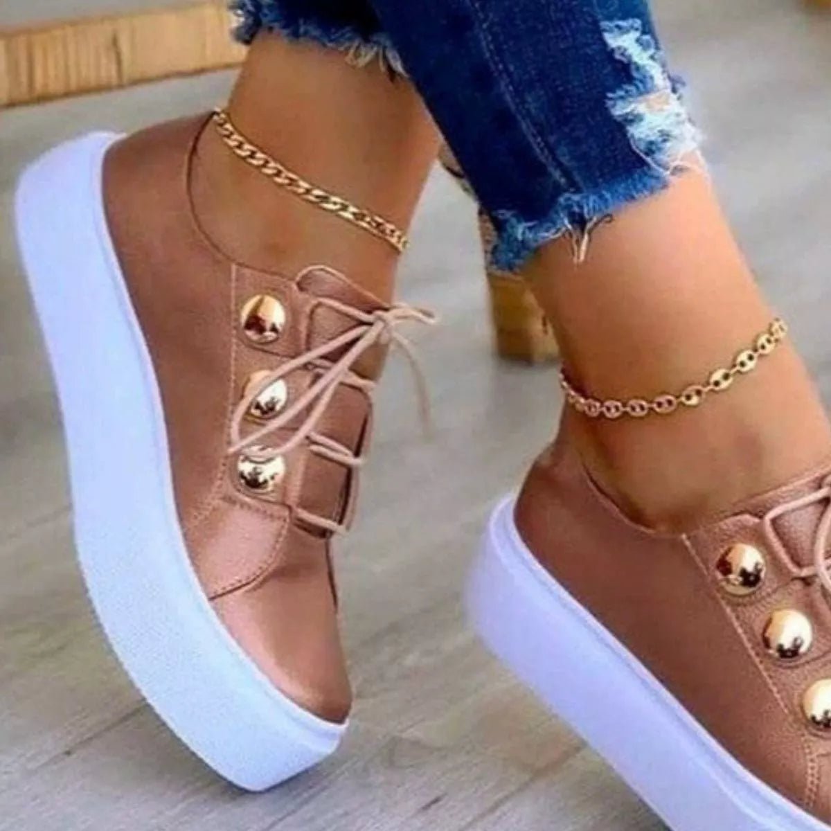 Round Toe Platform Sneakers - Wow Store