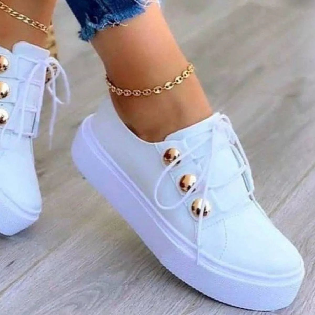 Round Toe Platform Sneakers - Wow Store