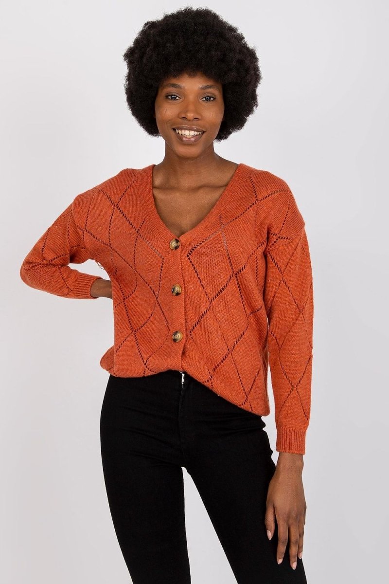 Rue Paris Women's Knit Cardigan Model 208629 - Soft Layering Knitwear | wowstore.live - Wow Store