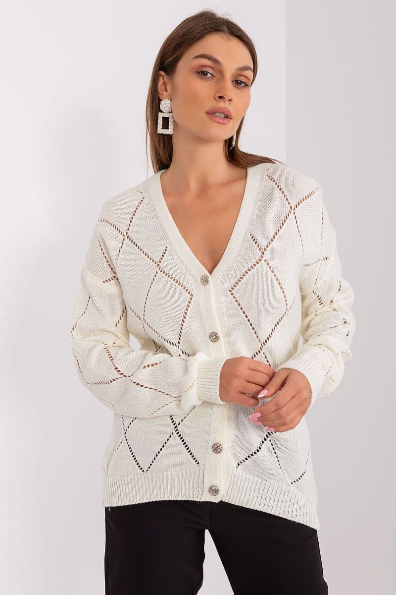 Rue Paris Women's Knit Cardigan Model 208629 - Soft Layering Knitwear | wowstore.live - Wow Store