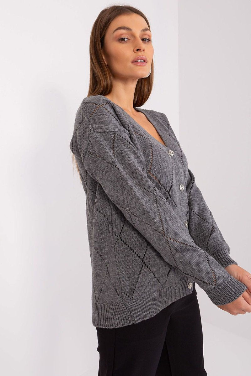 Rue Paris Women's Knit Cardigan Model 208629 - Soft Layering Knitwear | wowstore.live - Wow Store