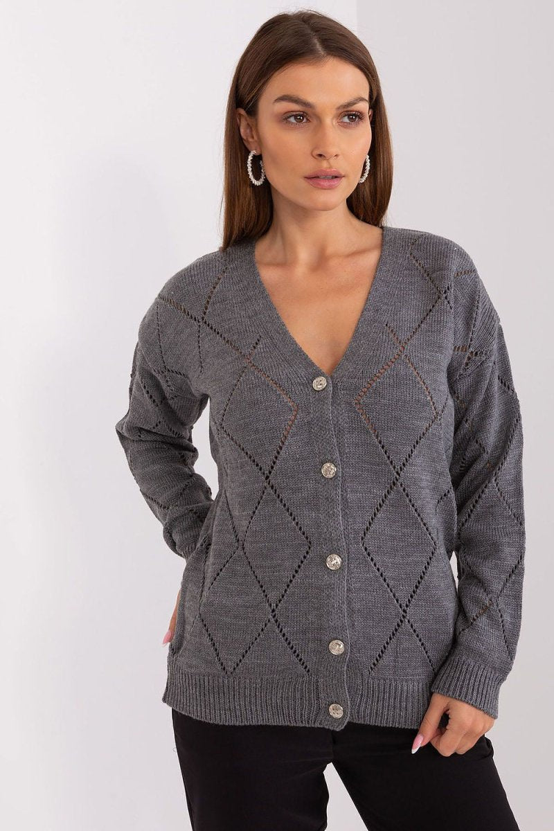 Rue Paris Women's Knit Cardigan Model 208629 - Soft Layering Knitwear | wowstore.live - Wow Store