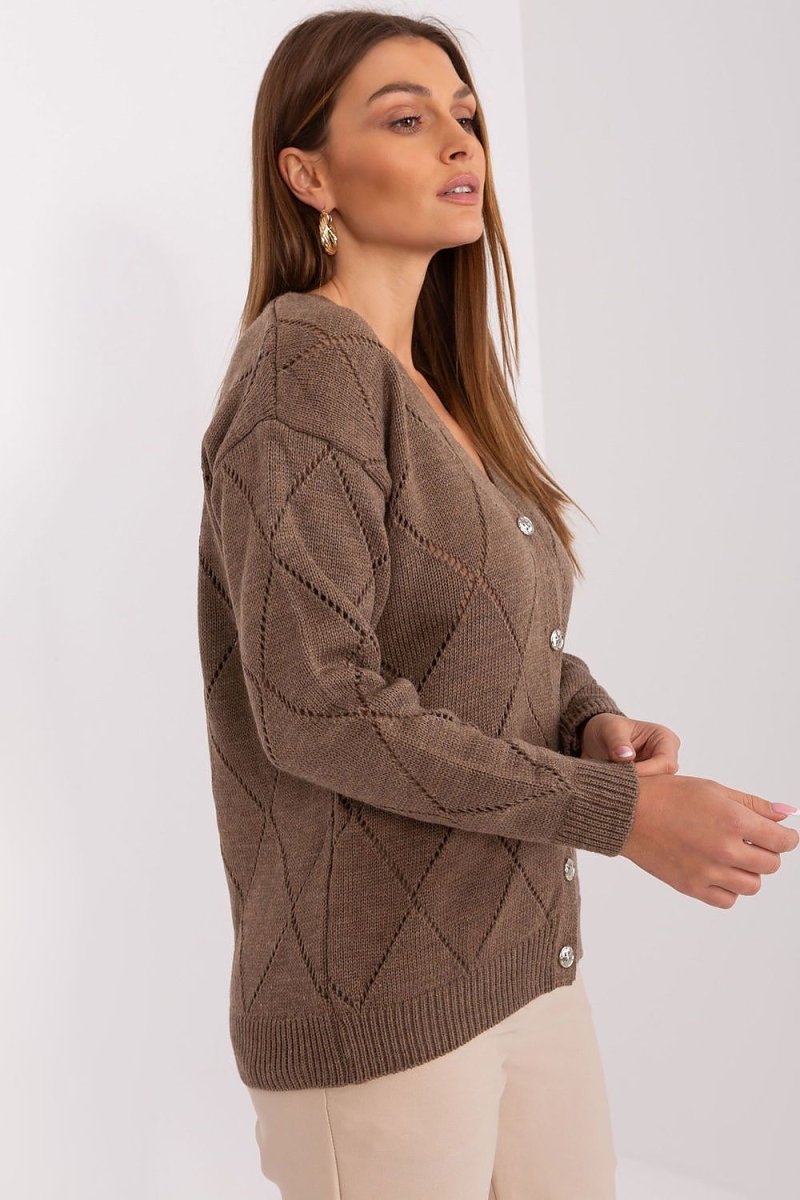 Rue Paris Women's Knit Cardigan Model 208629 - Soft Layering Knitwear | wowstore.live - Wow Store
