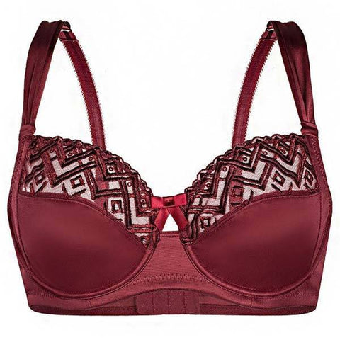 Sassa Bordeaux Semi - Sheer Full Figure Bra - Wow Store
