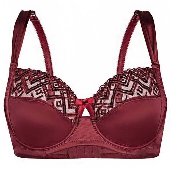 Sassa Bordeaux Semi - Sheer Full Figure Bra - Wow Store