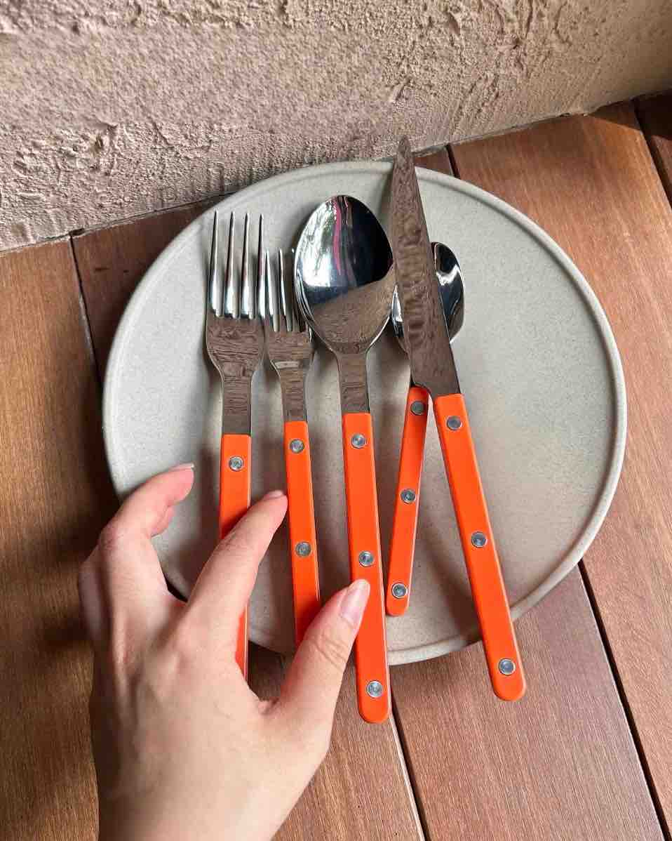 Set Of 10 Pcs French Dopamine Cutlery Flatware - Bistrot Style - Wow Store