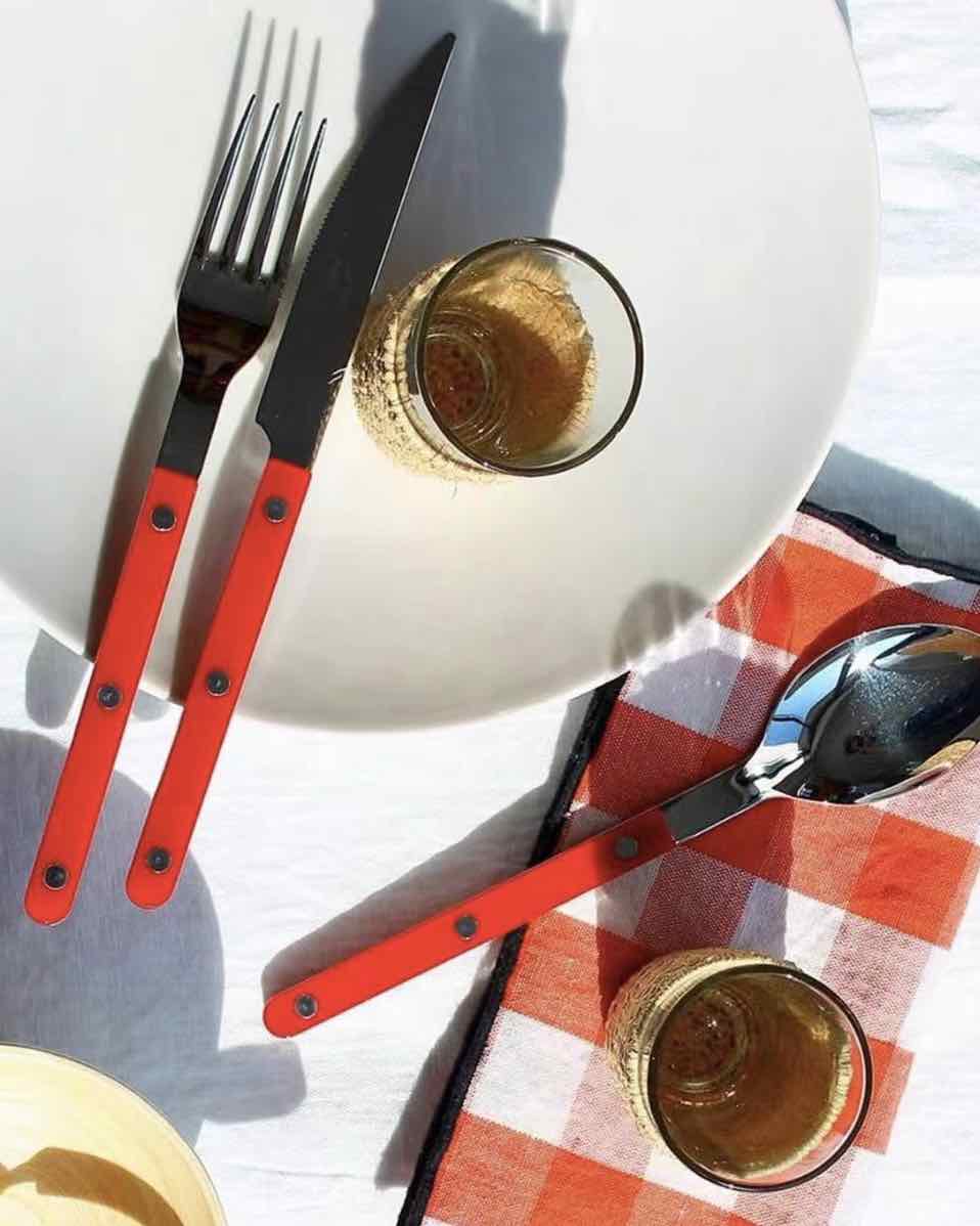 Set Of 10 Pcs French Dopamine Cutlery Flatware - Bistrot Style - Wow Store