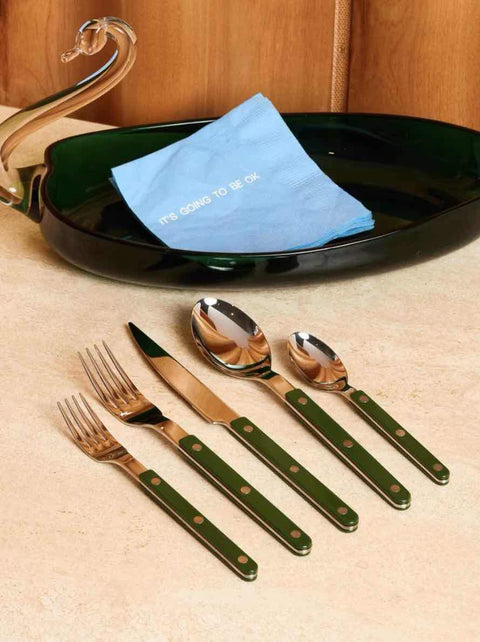 Set Of 10 Pcs French Dopamine Cutlery Flatware - Bistrot Style - Wow Store