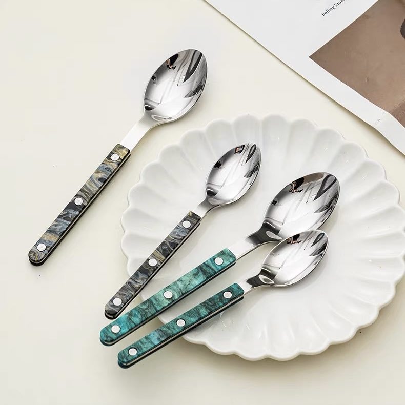 Set Of 10 Pcs Modern French Flatware - Bistrot Style Cutlery - Wow Store
