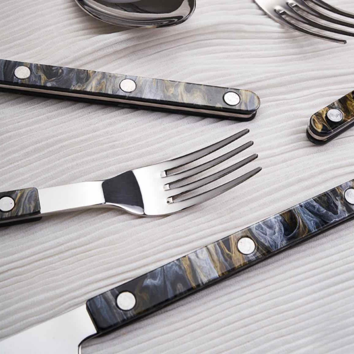 Set Of 10 Pcs Modern French Flatware - Bistrot Style Cutlery - Wow Store