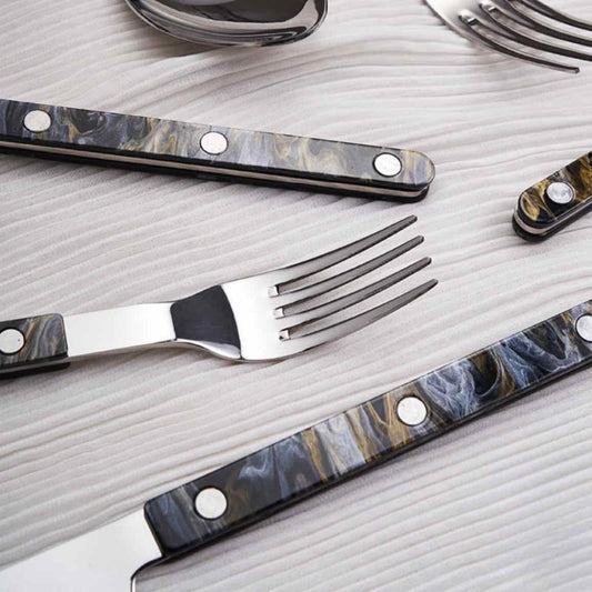 Set Of 10 Pcs Modern French Flatware - Bistrot Style Cutlery - Wow Store