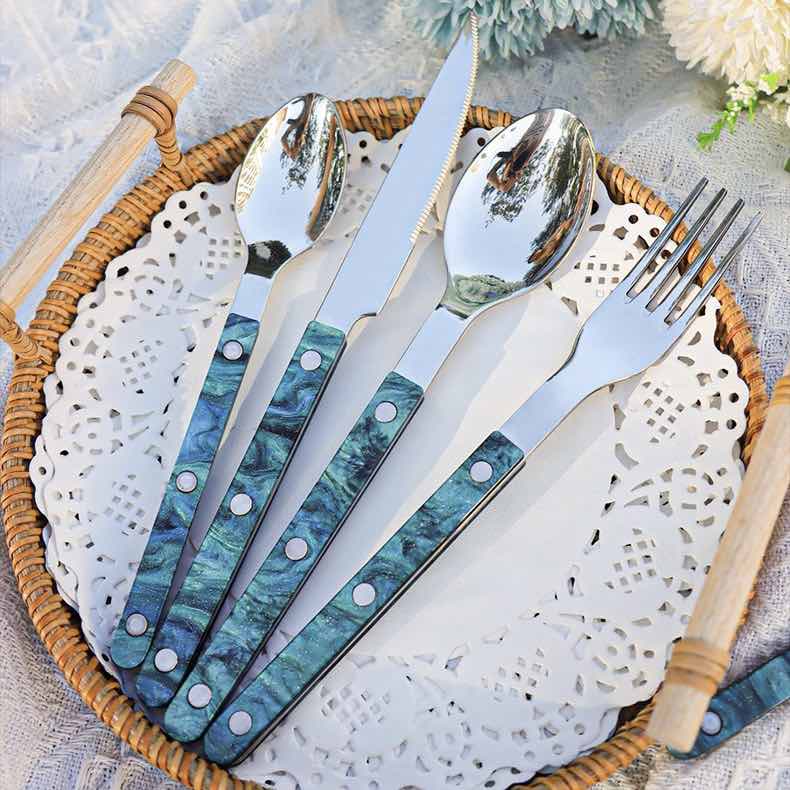 Set Of 10 Pcs Modern French Flatware - Bistrot Style Cutlery - Wow Store