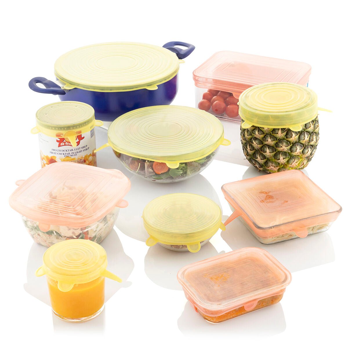 Set of 10 Reusable and Adjustable Kitchen Lids | Wow Store - Wow Store
