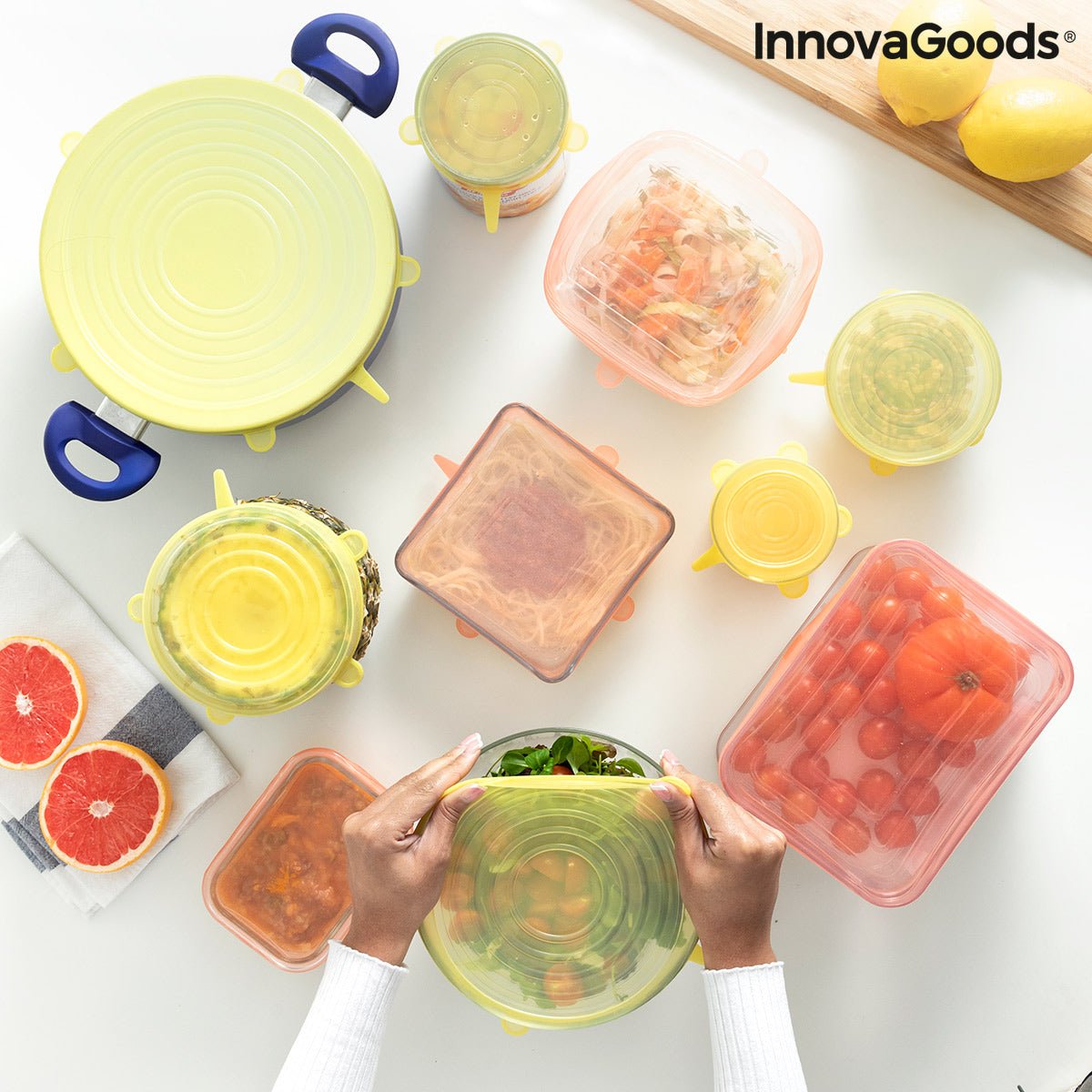 Set of 10 Reusable and Adjustable Kitchen Lids | Wow Store - Wow Store