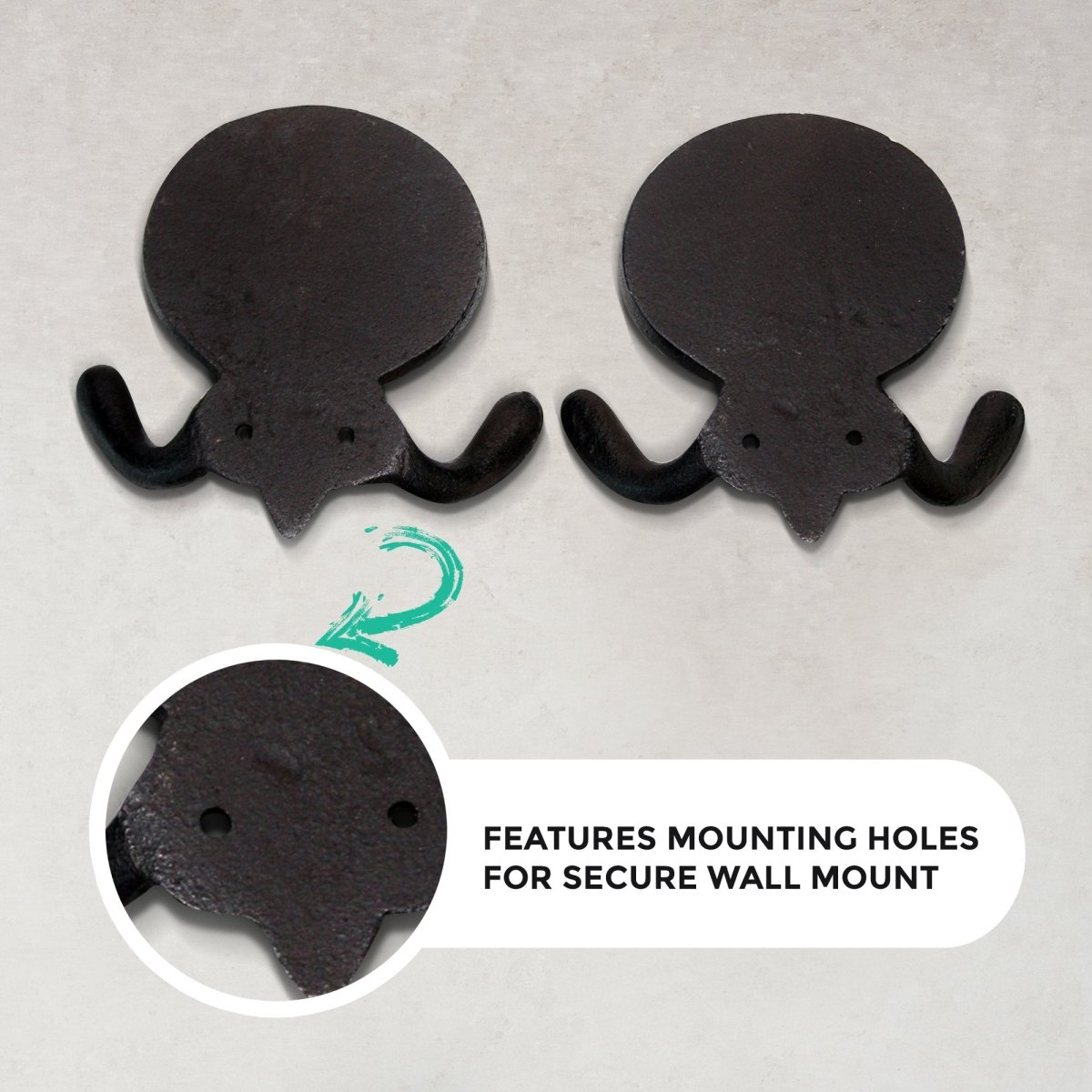 Set of 2 His and Hers Towel Hooks, 5.8" - Wow Store