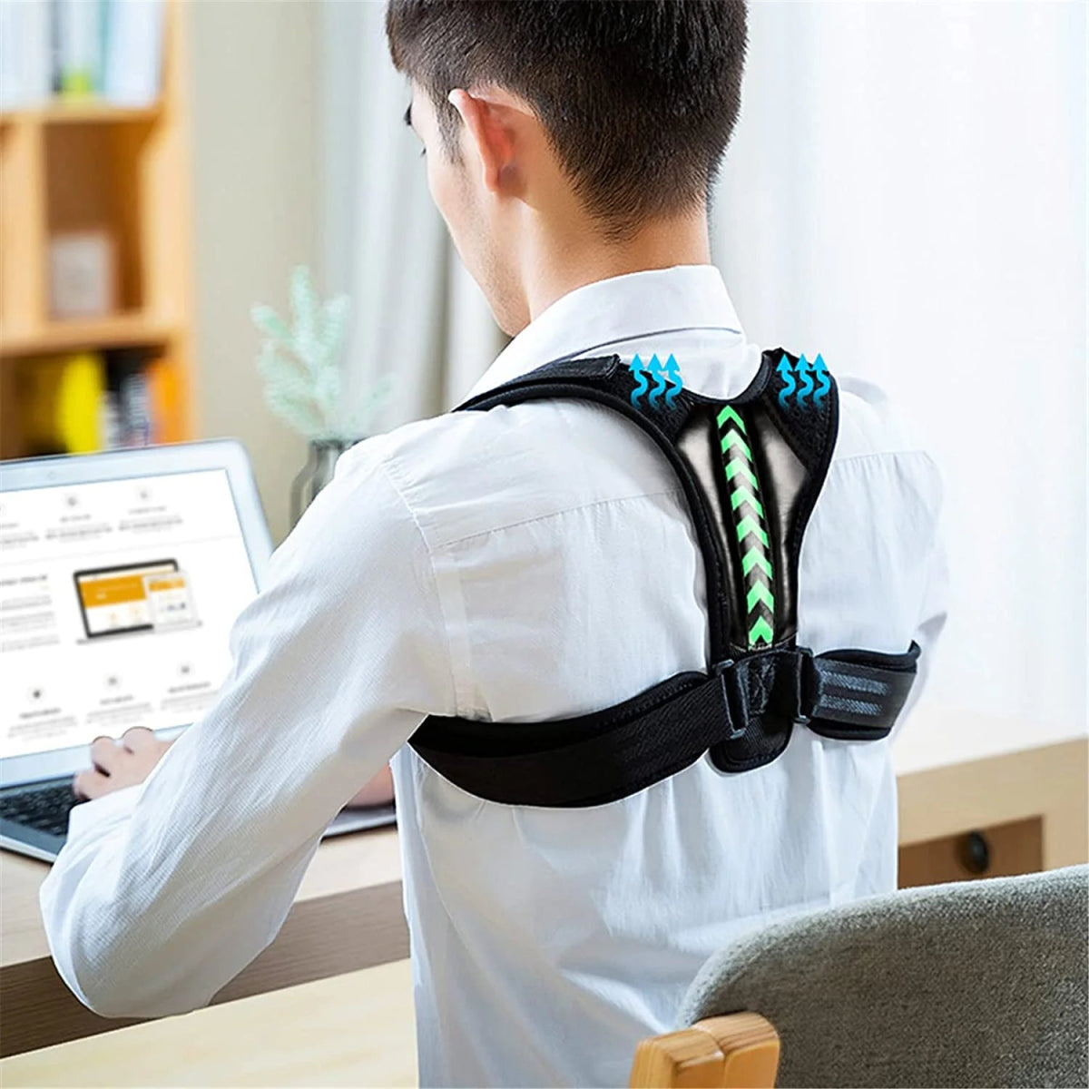 Shoulder Support Adjustable Back Pain Support Posture Corrector Brace Belt Strap - Wow Store