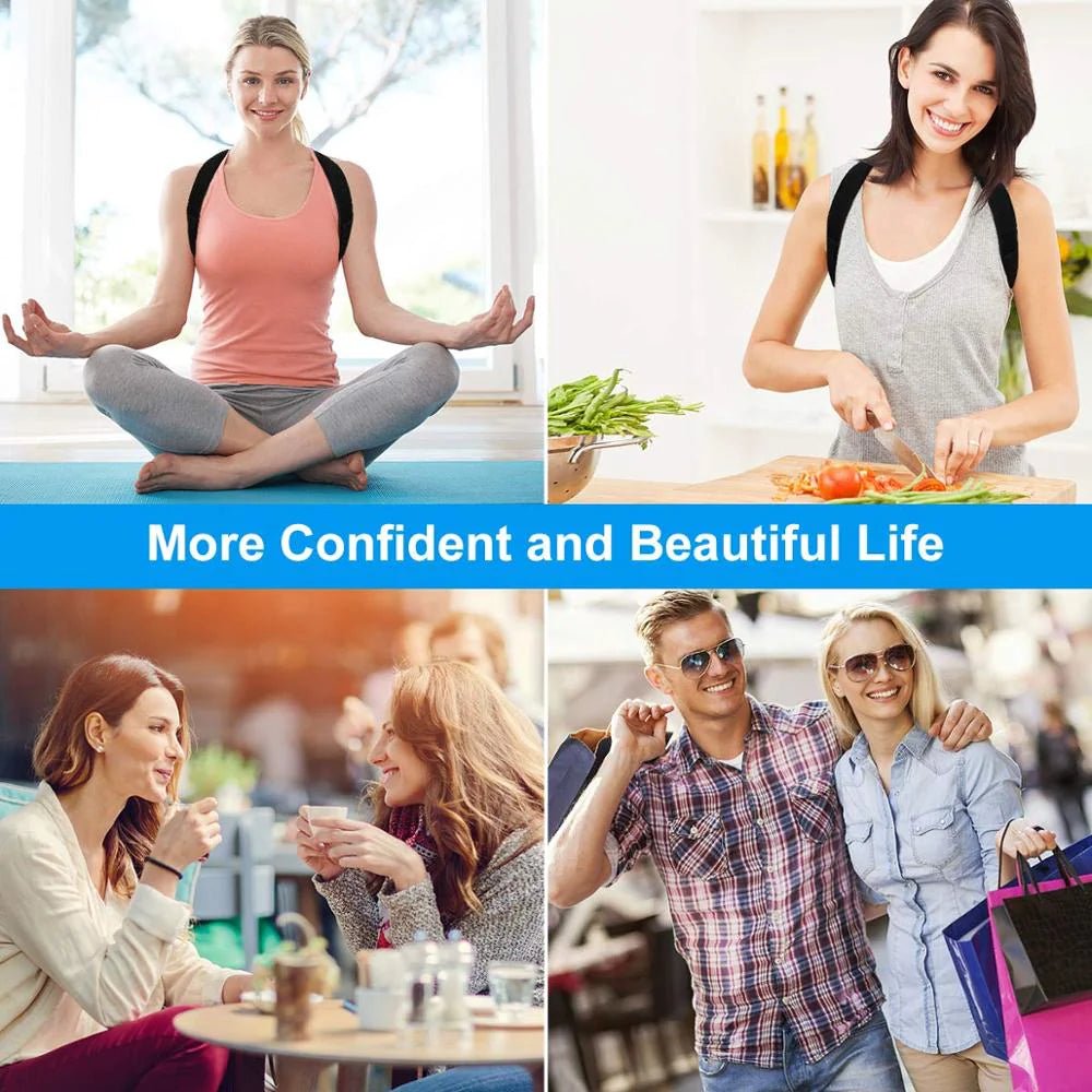 Shoulder Support Adjustable Back Pain Support Posture Corrector Brace Belt Strap - Wow Store