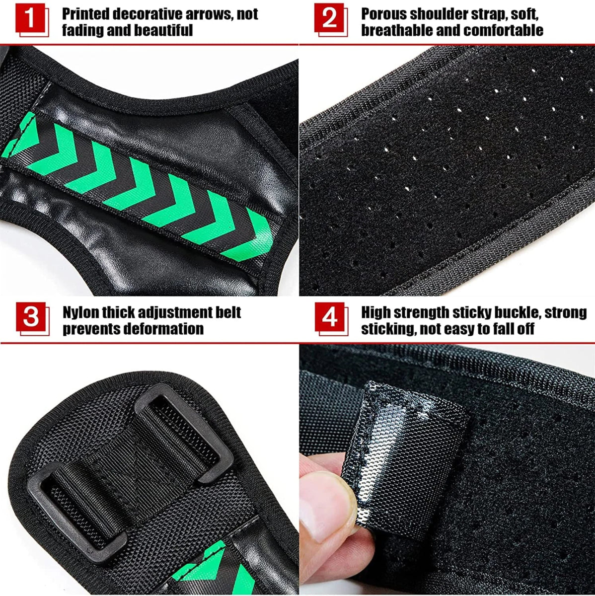 Shoulder Support Adjustable Back Pain Support Posture Corrector Brace Belt Strap - Wow Store