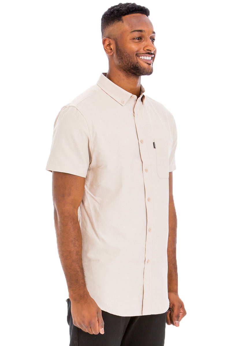 SIGNATURE SHORT SLEEVE BUTTON DOWN SHIRT - Wow Store