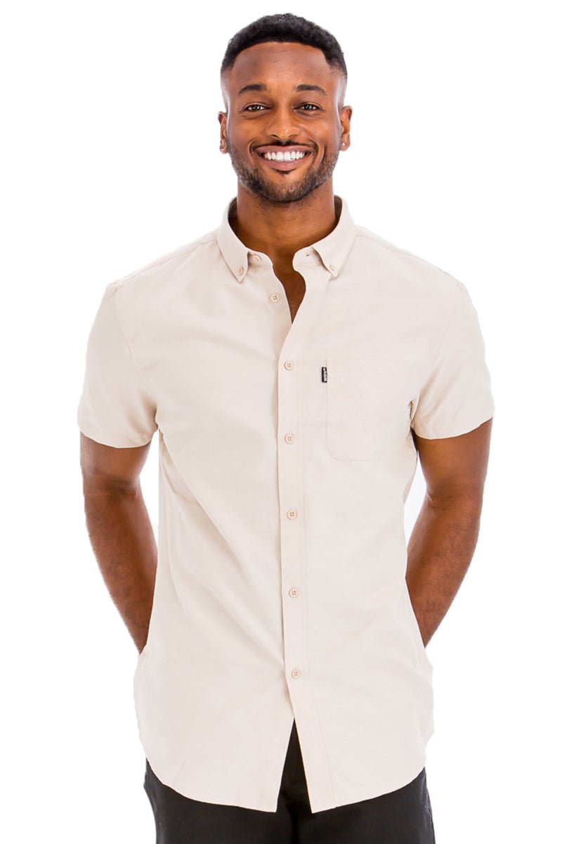 SIGNATURE SHORT SLEEVE BUTTON DOWN SHIRT - Wow Store