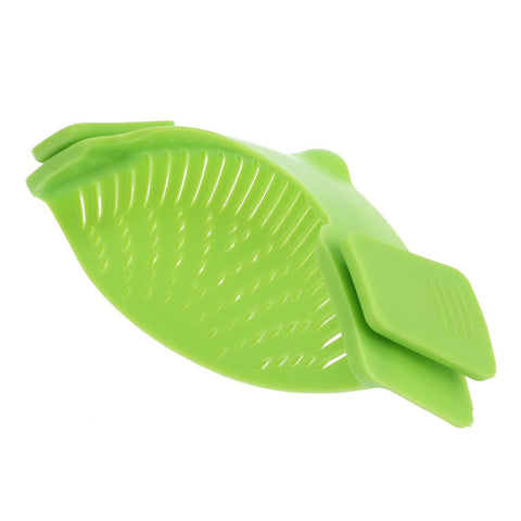 Silicone Kitchen Gizmo Snap N Strain Pot & Pasta Clip On Strainer - Wow Store