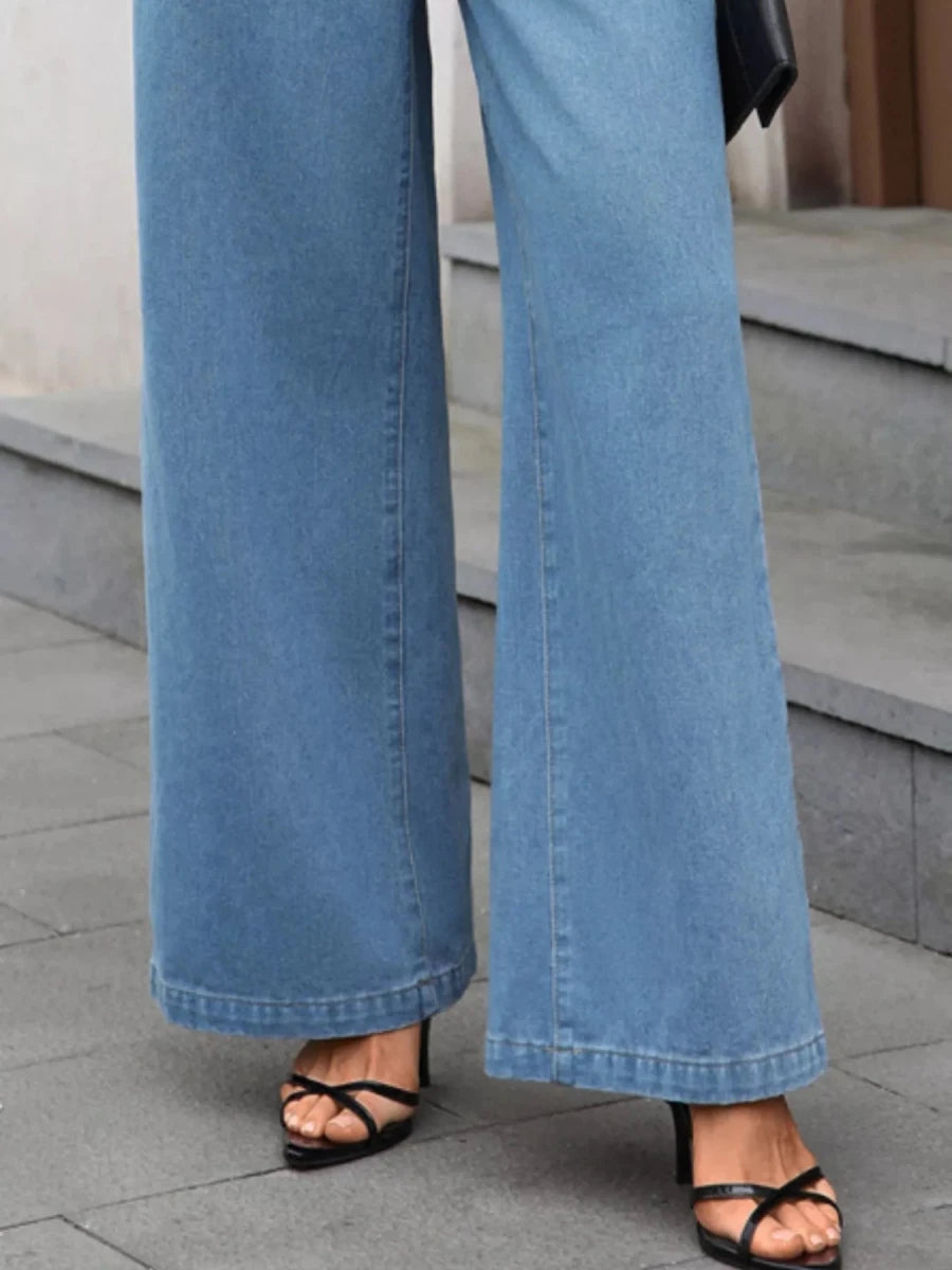 Sleeveless Button - Front Vest and Pants Denim Set - Wow Store