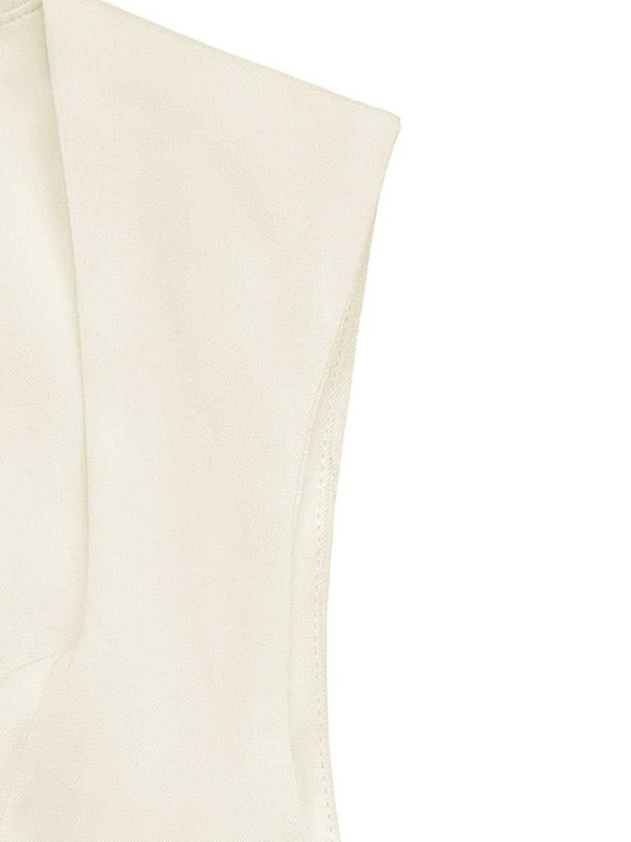 Sleeveless Vest and Pleated Maxi Skirt Set - Wow Store